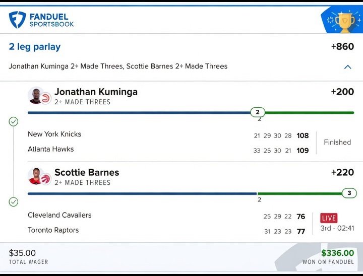 Graded pick — single won on FanDuel