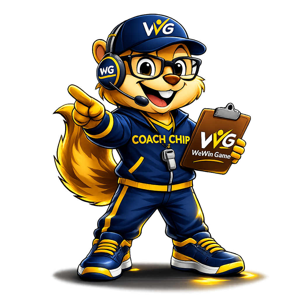 Coach Chip, WeWinGames mascot